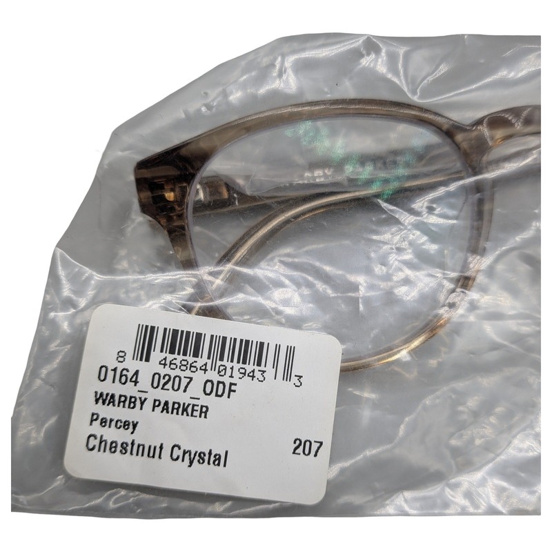 Warby Parker Percey Eyeglasses Chestnut Crystal 47-18-140 Round Frames gallery