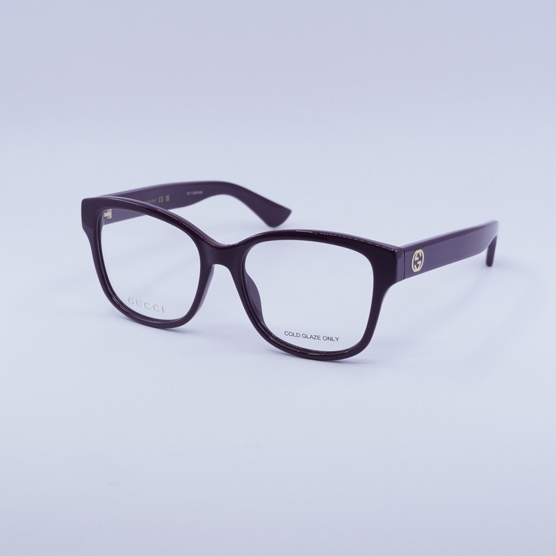 GUCCI GG1340O 004 Burgundy 54mm Eyeglasses New Authentic