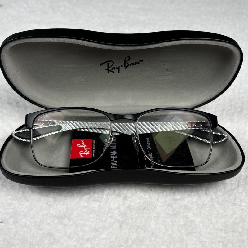 Ray Ban Eyeglasses, Frames Only, RB 8416 2916, 55-17-145, Black, Metal, Thailand