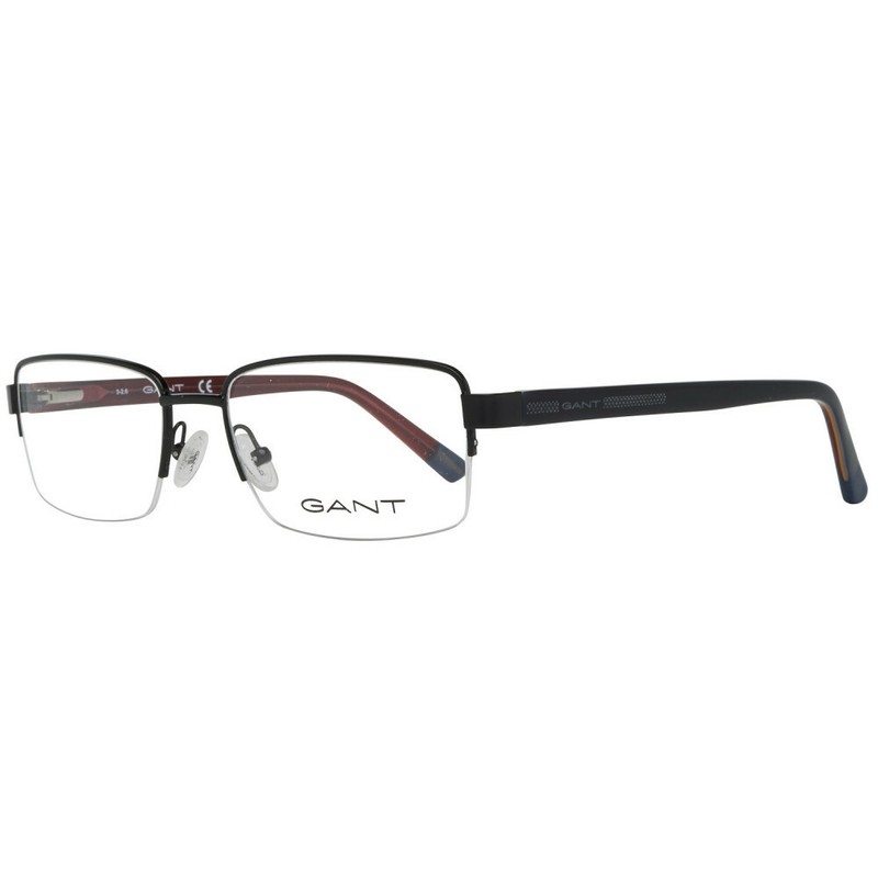 GANT GA 3149 Matte Black 002 Metal Half Rim Optical Eyeglasses Frame 56-18-145