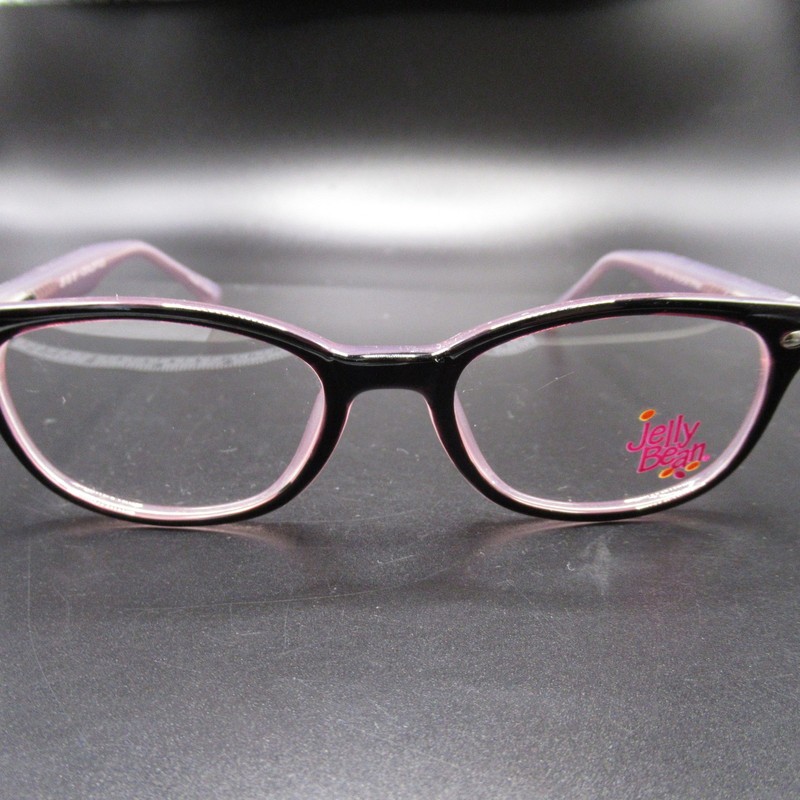 Jelly Bean JB159 Black Pink Full Rim Eyeglass Frames 48-19-135 Kids Women