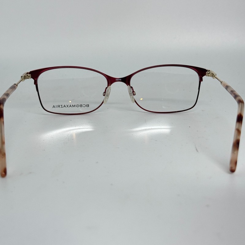 BCBGMAXAZRIA Anita Wine Womens Semi Cat Eye Full Rim Eyeglasses 52-16-130 H16685 gallery