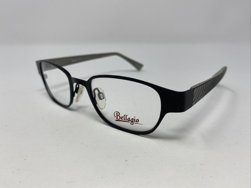 Bellagio Eyeglasses Frame 603 47-19-135 01 Black/Grey Full Rim EM98 gallery