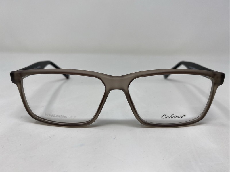 Enhance 4186 GREY SMOKE 55-15-145 Gray Plastic Full Rim Eyeglasses Frame XB09
