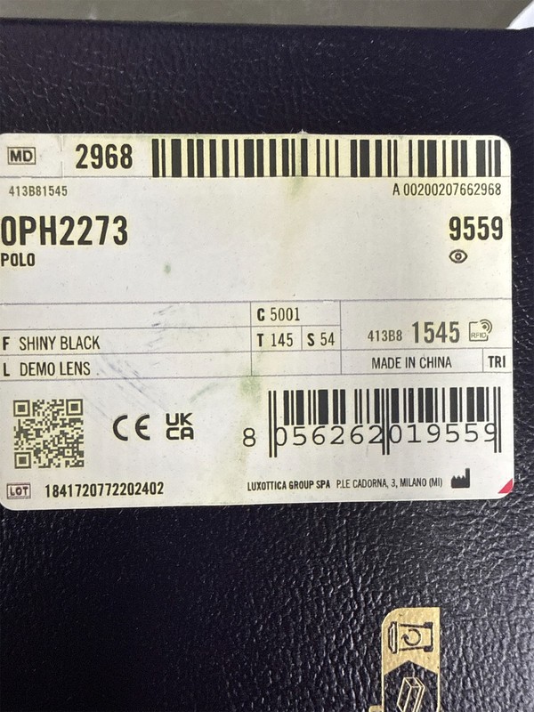 Polo Ralph Lauren 2273 Shiny Black 145/54-17 Demo Lens gallery
