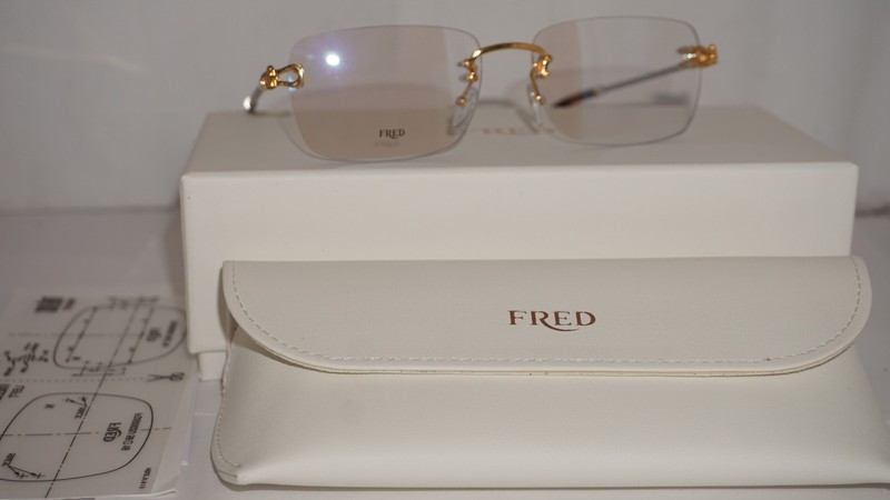 FRED New Eyeglasses Rimless Gold Plated FG50002U 032 56 16 145