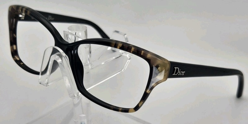 Christian Dior CD3260 Cat Eye Frames 52-16-140 Black Tortoise Unisex Italy E6