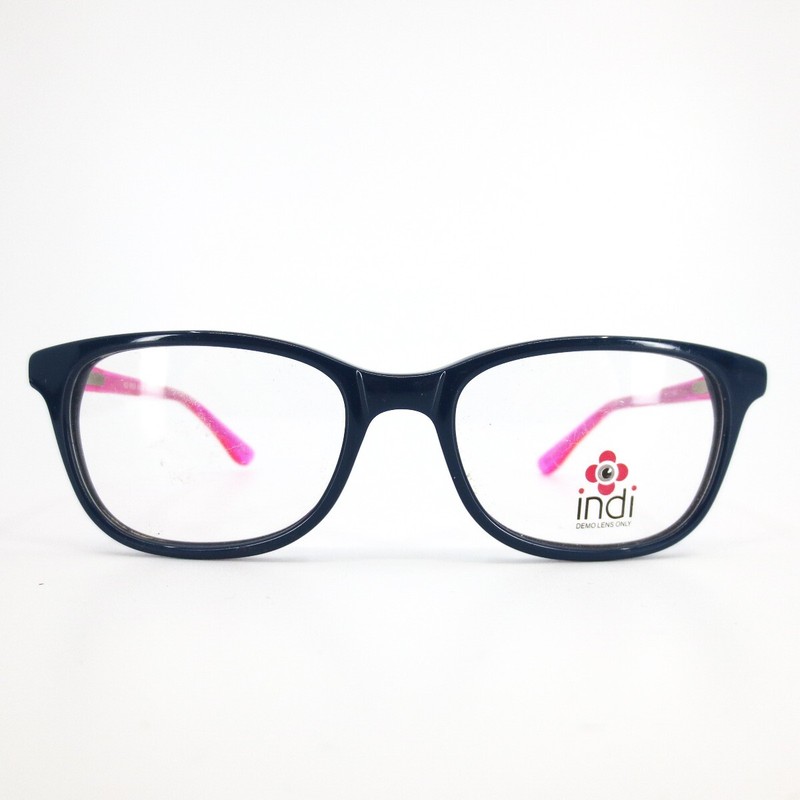 INDI KG6003 Blue Girls Kids Square Full Rim Eyeglasses 48-16-130
