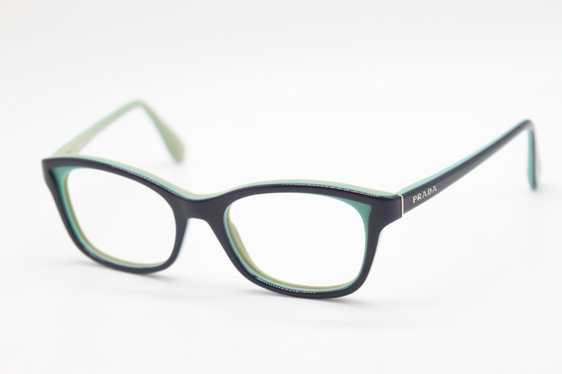 PRADA VPR 05P OAB-1O1 BLUE TEAL AUTHENTIC EYEGLASSES 50-18