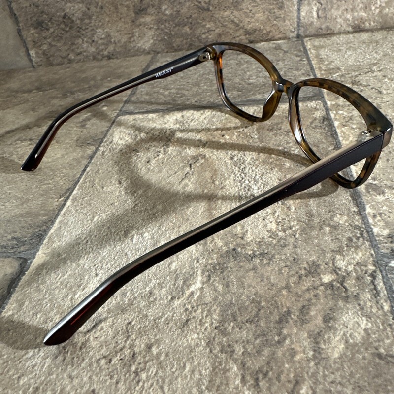 Zenni Brown Tortoise Full Rim Square Eyeglasses Frame 54-18-141-40mm G28 gallery