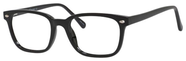 ENHANCE EN3997 UNISEX PLASTIC EYEGLASSES 52-19-145 SHINY BLACK WITH SOFT CASE