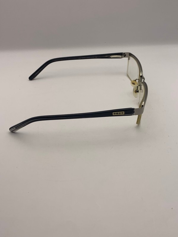 Link Occhiali 2008/N Eyeglass Frames Half Rim Silver Black 54-15-138 gallery