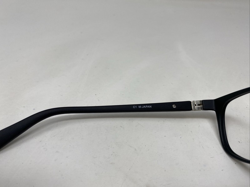 Academic Japan P9018 C1 52-18-140 Black Plastic Full Rim Eyeglasses Frame A955 gallery