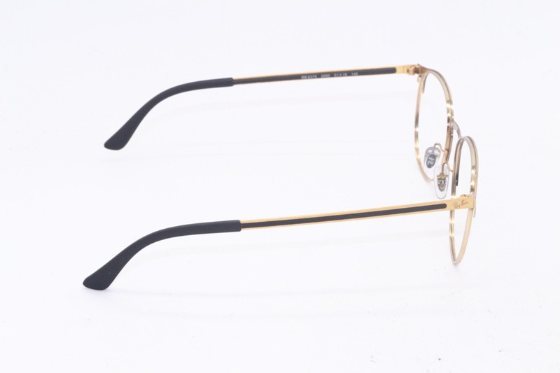 NEW RAY-BAN RB 6375 2890 BLACK GOLD AUTHENTIC FRAMES EYEGLASSES 51-18 gallery