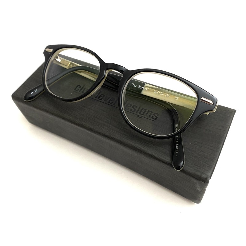 Original Penguin The Murphy Eyeglasses Black Cream Round Frames 46-20-145 BK