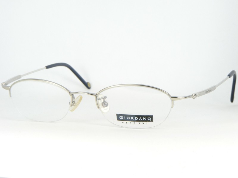 GIORDANO eyewear GA0323 57 SILVER EYEGLASSES GLASSES METAL FRAME 48-18-135mm