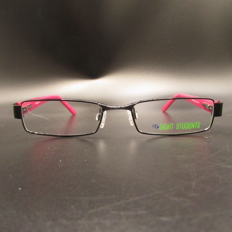 Sight for Students SFS5001 Pixie Eyeglass Frames 47-16-125 Black Pink Metal