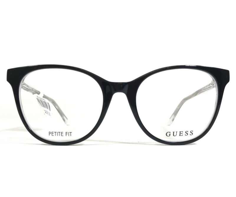 Guess Petite Fit Eyeglasses Frames GU2734 003 Black White Clear Round 49-17-140
