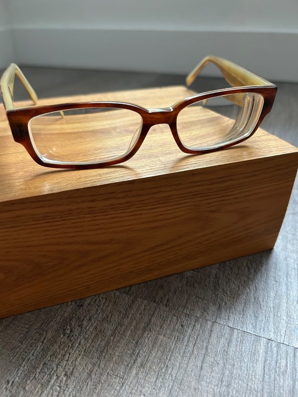 Dolabany The Clash amber beige narrow sunglass eyeglasses frames 53 16 147