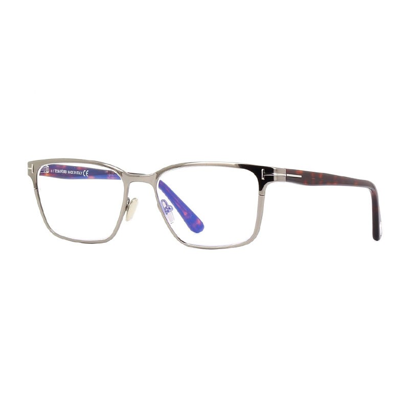 NEW Tom Ford FT5733-B 008 Shiny Gunmetal/Shiny Red Havana 55mm Eyeglasses