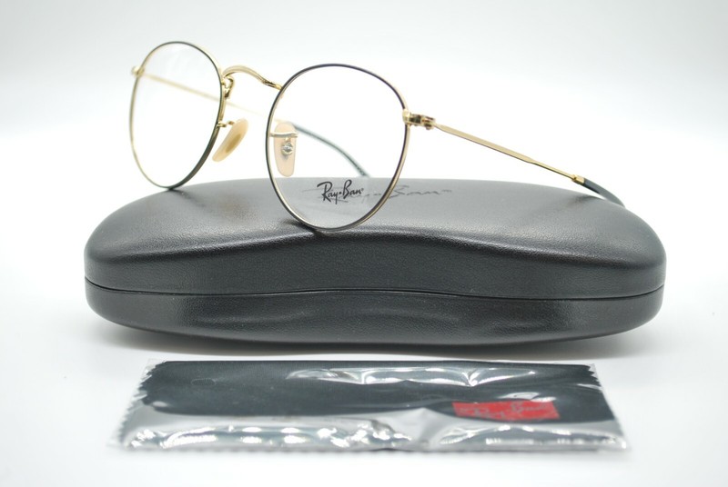 NEW RAY BAN RB 3447V 2991 BLACK AND GOLD AUTHENTIC EYEGLASSES FRAMES RX 50-21