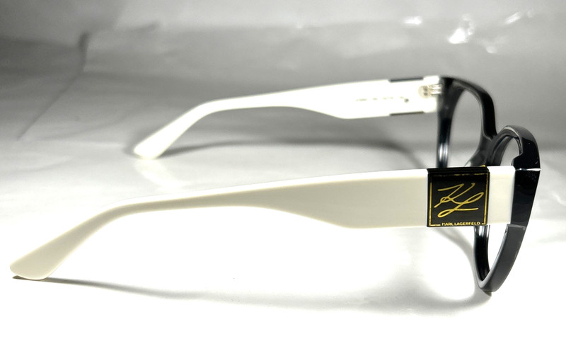 Karl Lagerfeld KL6053 004 Eyeglasses Frame Black White 6053, Size: 54-16-140 gallery