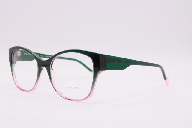 NEW FACE A FACE GEMMA 1 COL. 1946 GREEN PINK FADE AUTHENTIC EYEGLASSES 52-16