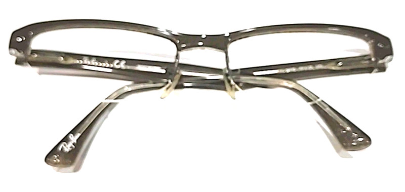 Ray Ban RB7014 5245 Khaki Brown Half Rim Rectangle Eyeglasses 54/18 140