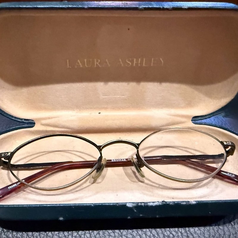 Vintage Laura Ashley Phoebe Oval Eyeglasses Frames Only Bronze Demi 135 gallery