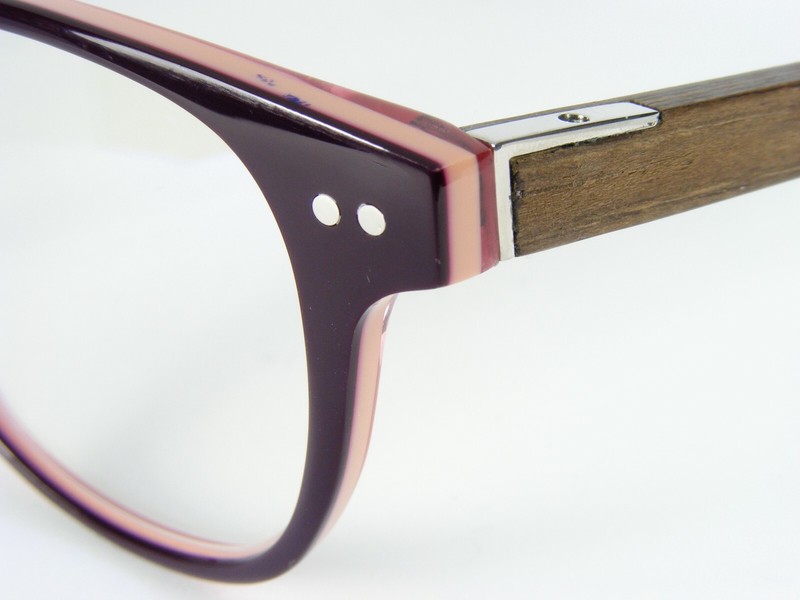WOOD FELLAS BOGENHAUSEN 10936 Walnut Brown 599 PLUM /ROSE PINK GLASSES 47-21-145 gallery