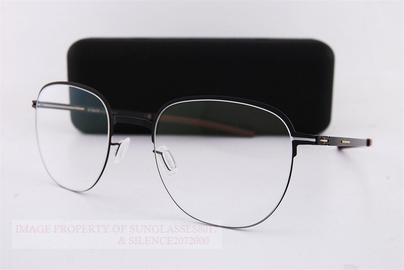 Brand New ic! berlin Eyeglass Frames Notos Black/Dark Red Made in Germany 47mm