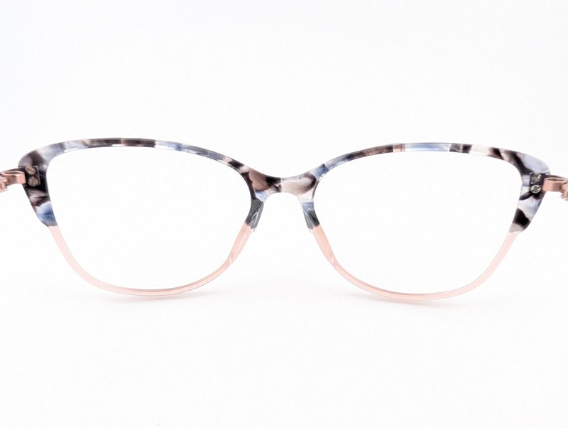Takumi Eyeglasses, Frames Only, TK1111 10, 53-16-135, Plastic, Blue-Gray/Pink gallery