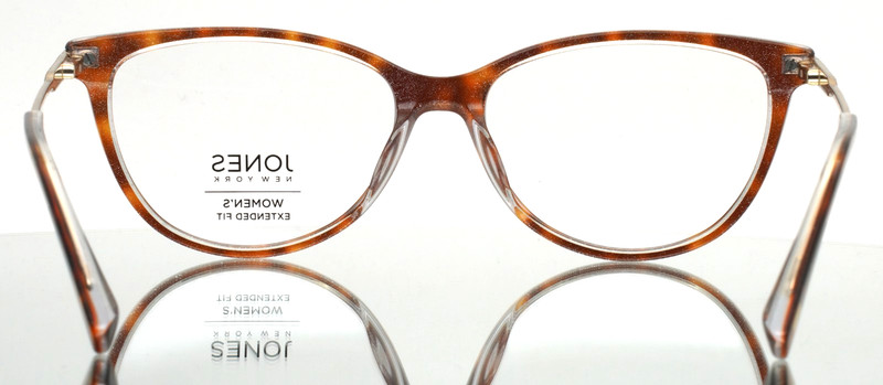 JONES NEW YORK VJON788 Havana Womens Semi Cat Eye Eyeglasses 56-16-145 B:40 gallery