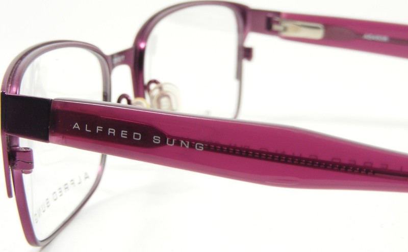 ALFRED SUNG AS4938 PLM CEN Plum Purple Eyeglasses Glasses Frame 53-17-130 NEW gallery