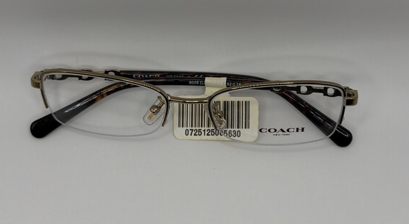 Coach Eyeglass Pair HC 5097 9005 (Light Gold), 52-18-140, Metal
