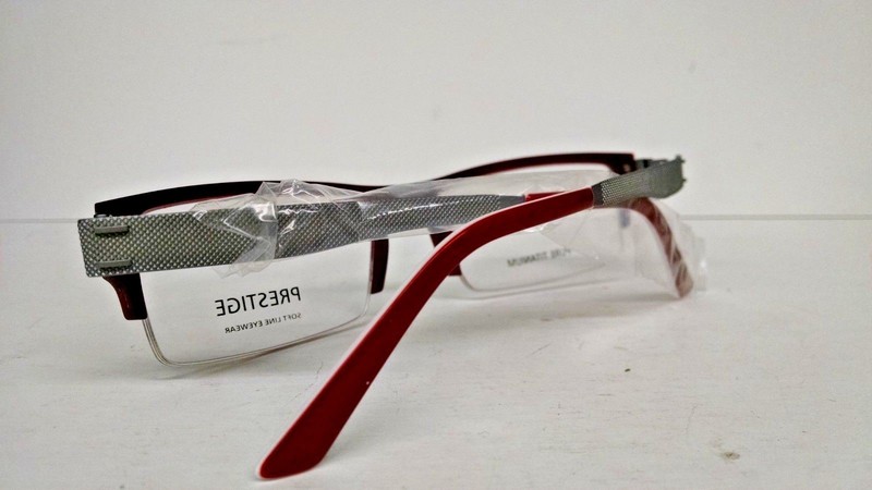 Prestige PT5777 C3 Designer Eyeglasses Frame 56-19-145 Burgundy and silver Matte gallery