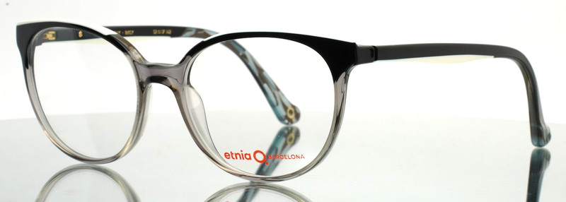 ETNIA BARCELONA Hannah Bay BKGY Black Grey Womens Cat Eye Eyeglasses 52-17-142