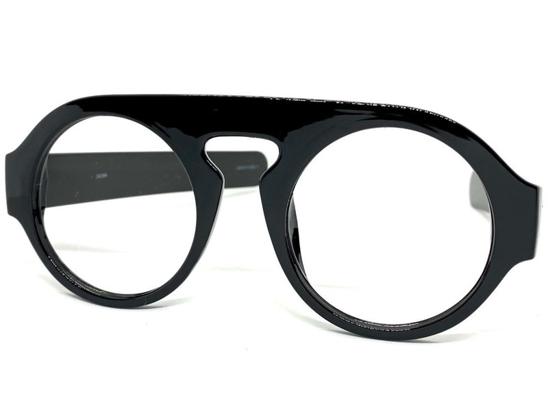 Oversized Exaggerated Retro Large Black Lensless Eye Glasses Frame Only NO Lens gallery