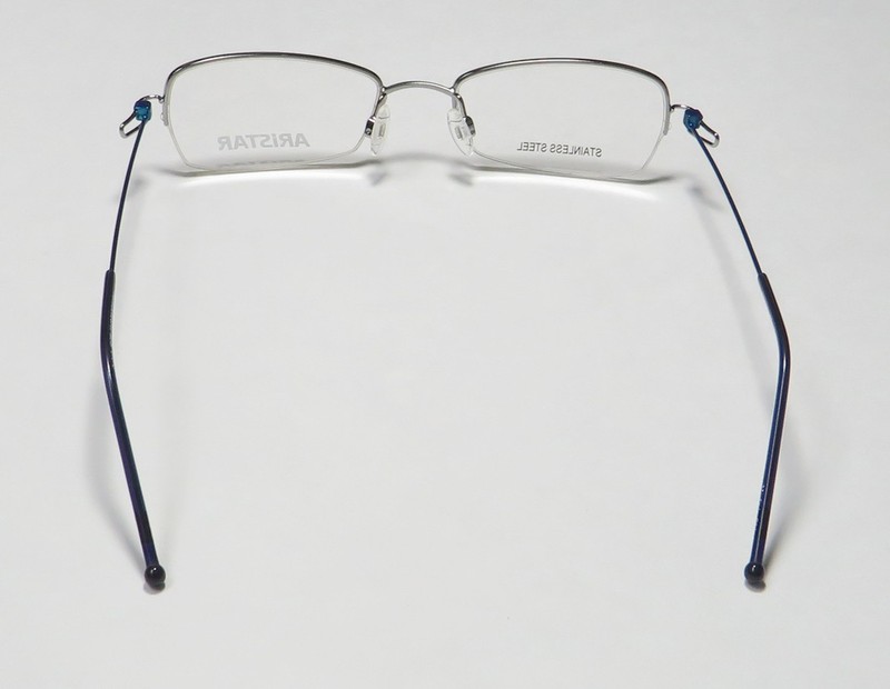 NEW ARISTAR 17261 EYEWEAR 583 WOMENS DESIGNER HALF-RIM 50-18-140 SILVER METAL & gallery