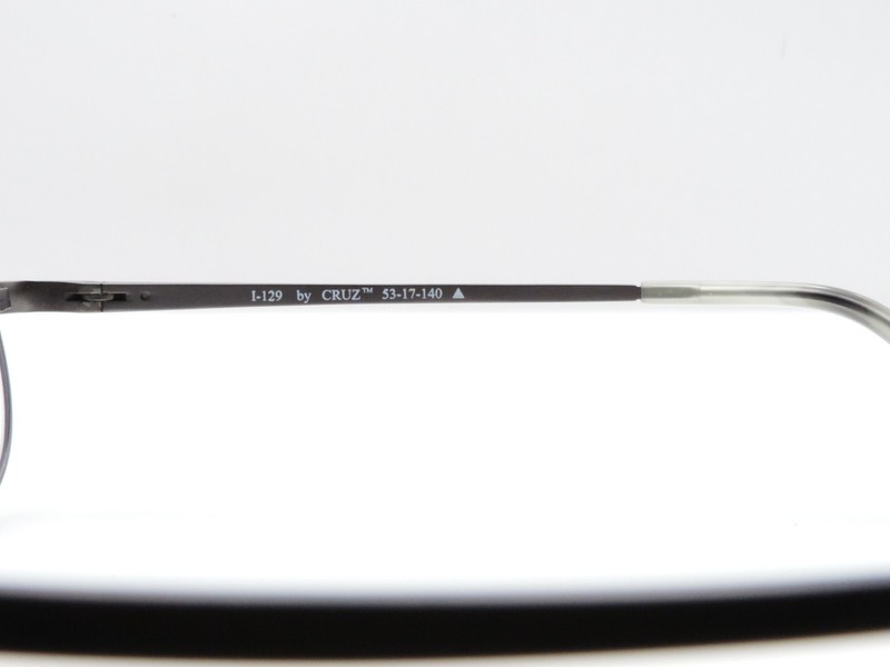 CRUZ I-129 TITANIUM-100 OVAL FULL RIM EYEGLASS FRAMES GRAY 53-17-140 NEW* gallery