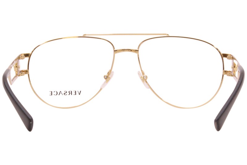 Versace 1269 1002 Eyeglasses Frame Men's Gold Full Rim Pilot Optical Frame 57mm gallery
