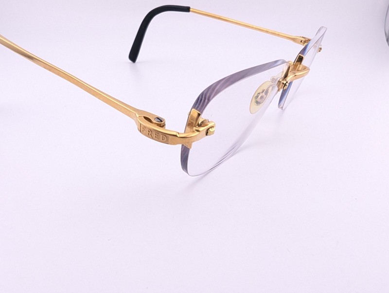 Fred Eyeglasses, Frames Only, Manhattan 723387 006, ..-..-135, Rimless, France gallery