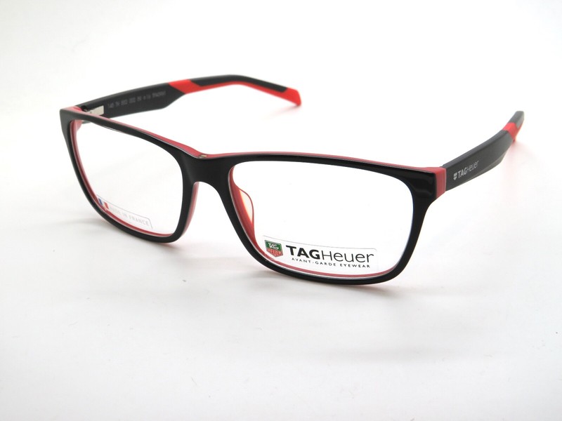 TAG HEUER Urban TH0552 002 Shiny Black-Red 59mm Eyeglasses