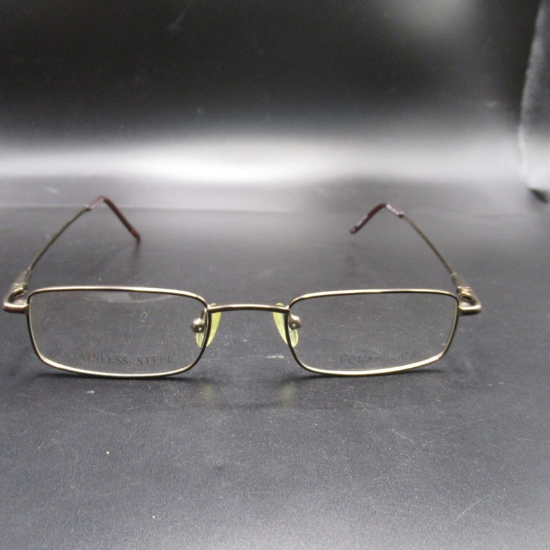 Versailles Kensington Capri Stainless Steel Eyeglass Frames Brown 45-19-135