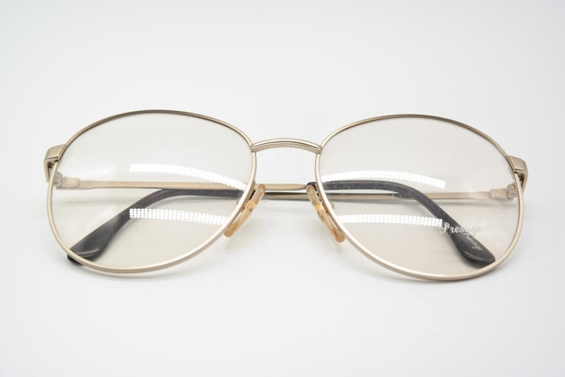 Vintage Glasses Prestige G 53 Gold Oval Eyeglass Frame gallery