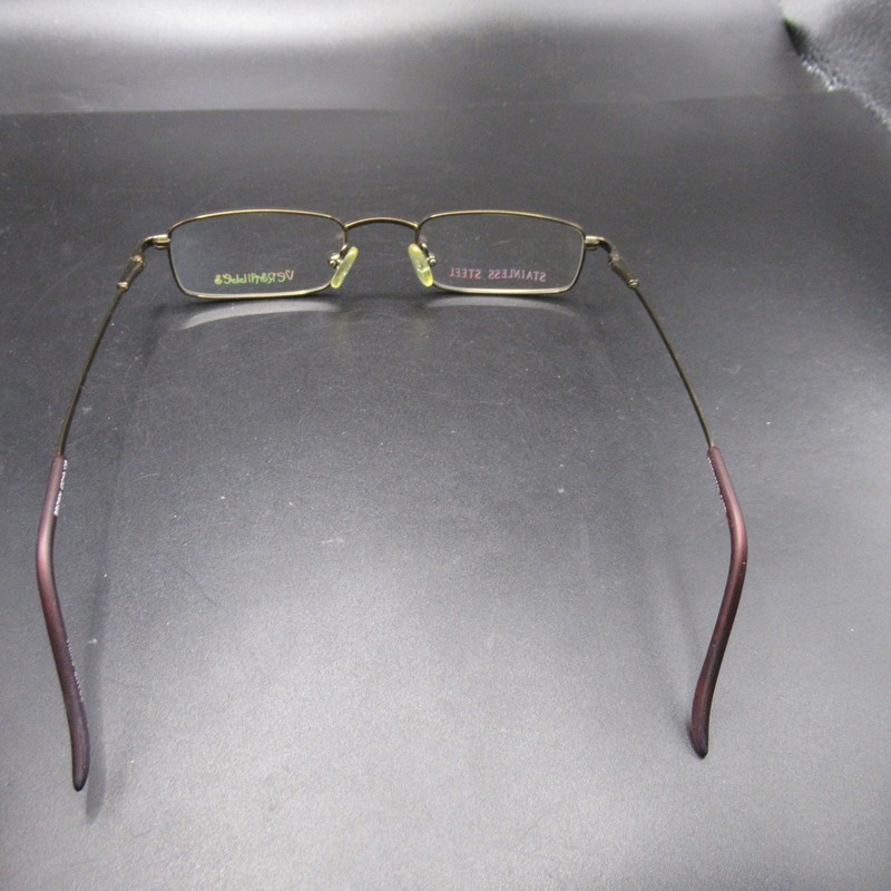 Versailles Kensington Capri Stainless Steel Eyeglass Frames Brown 45-19-135 gallery