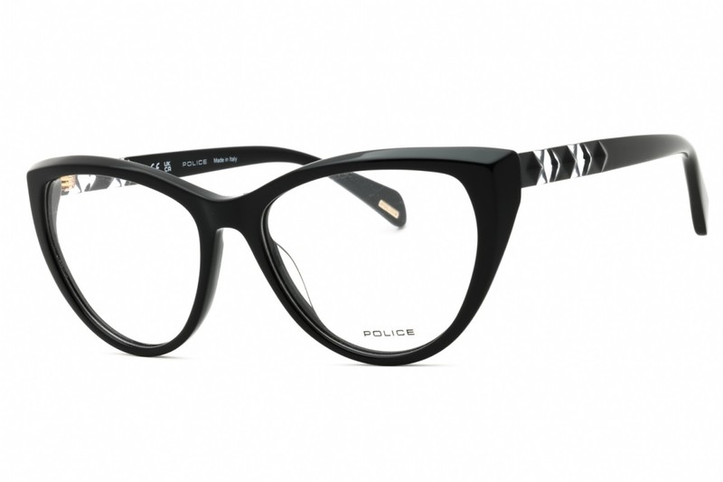 NEW Police VPLL31M 0700 Shiny Black 53mm Eyeglasses