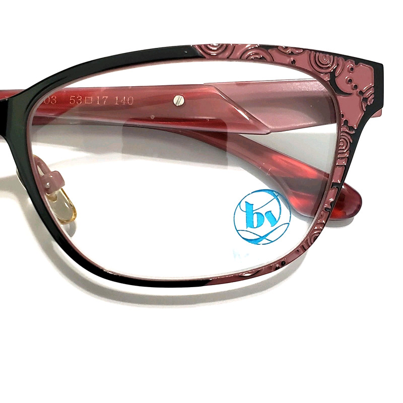 Womens Bon Vivant Purple Night Sky Pattern Cat Eyeglasses Frames 53-17-140 Italy gallery