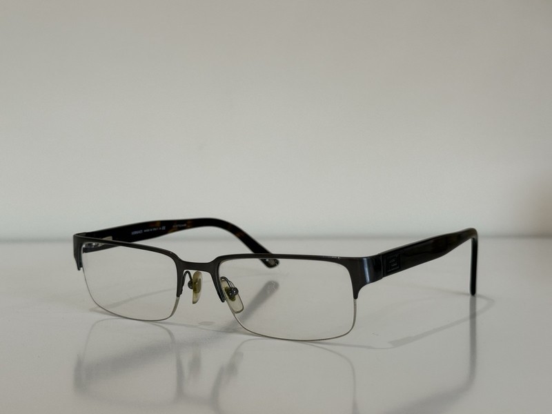 Versace MOD. 1184 1267 Half Rim Gunmetal Havana Brown Eyeglasses Frame 53*18*140