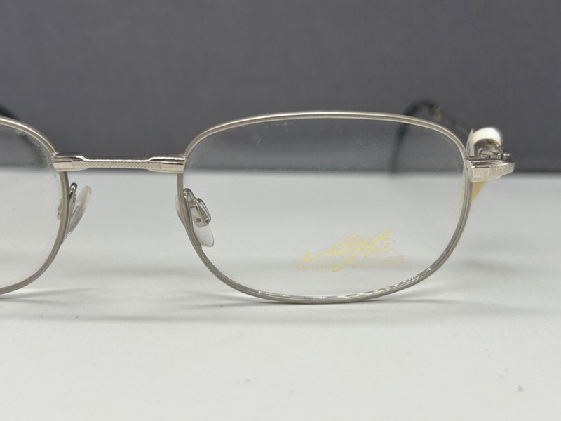Metzler Eyeglasses Frames Men Silver Titanium Square 7526 90s Germany